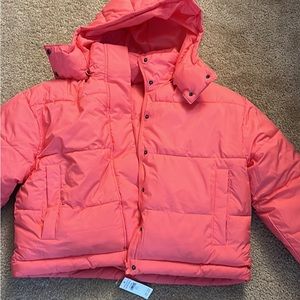 American eagle pink semi crop jacket